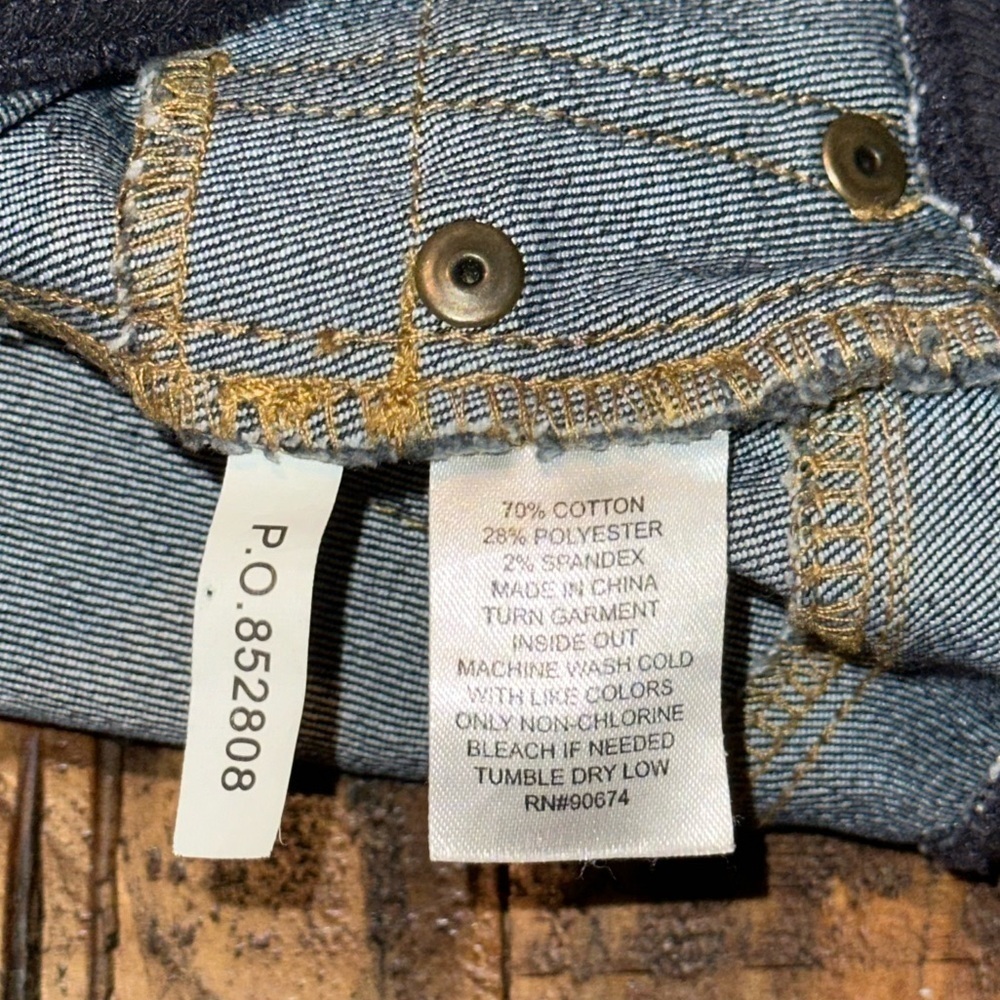 UEC BOSTON PROPER Wide Leg Jean-Womens 6 Dark Wash Stretch Waistband - Picture 5 of 9